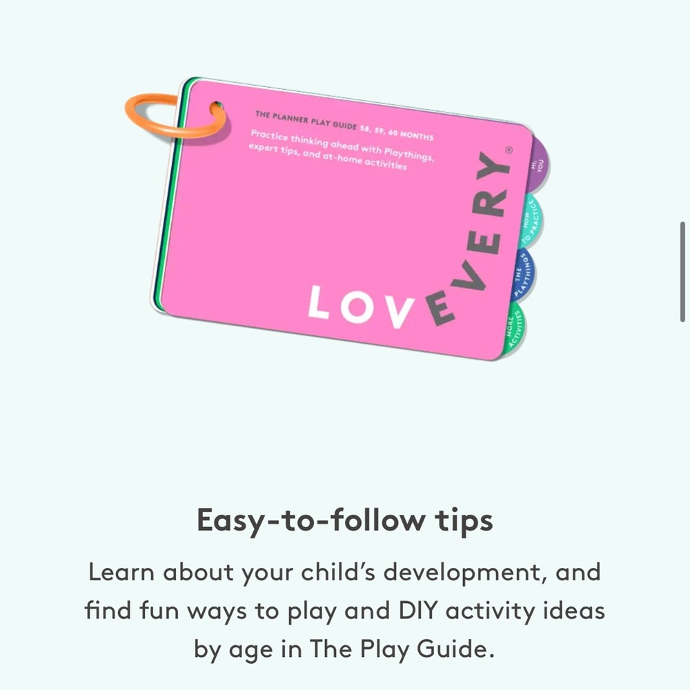 Lovevery 58,59,60 months Play Guide - Pink